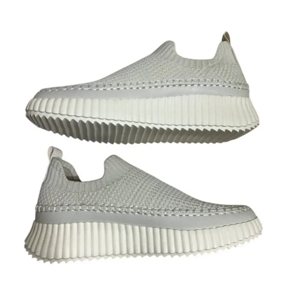 Steve Madden Samarah Womens Gray White Slip On Low Top‎ Sneakers Size 7.5M